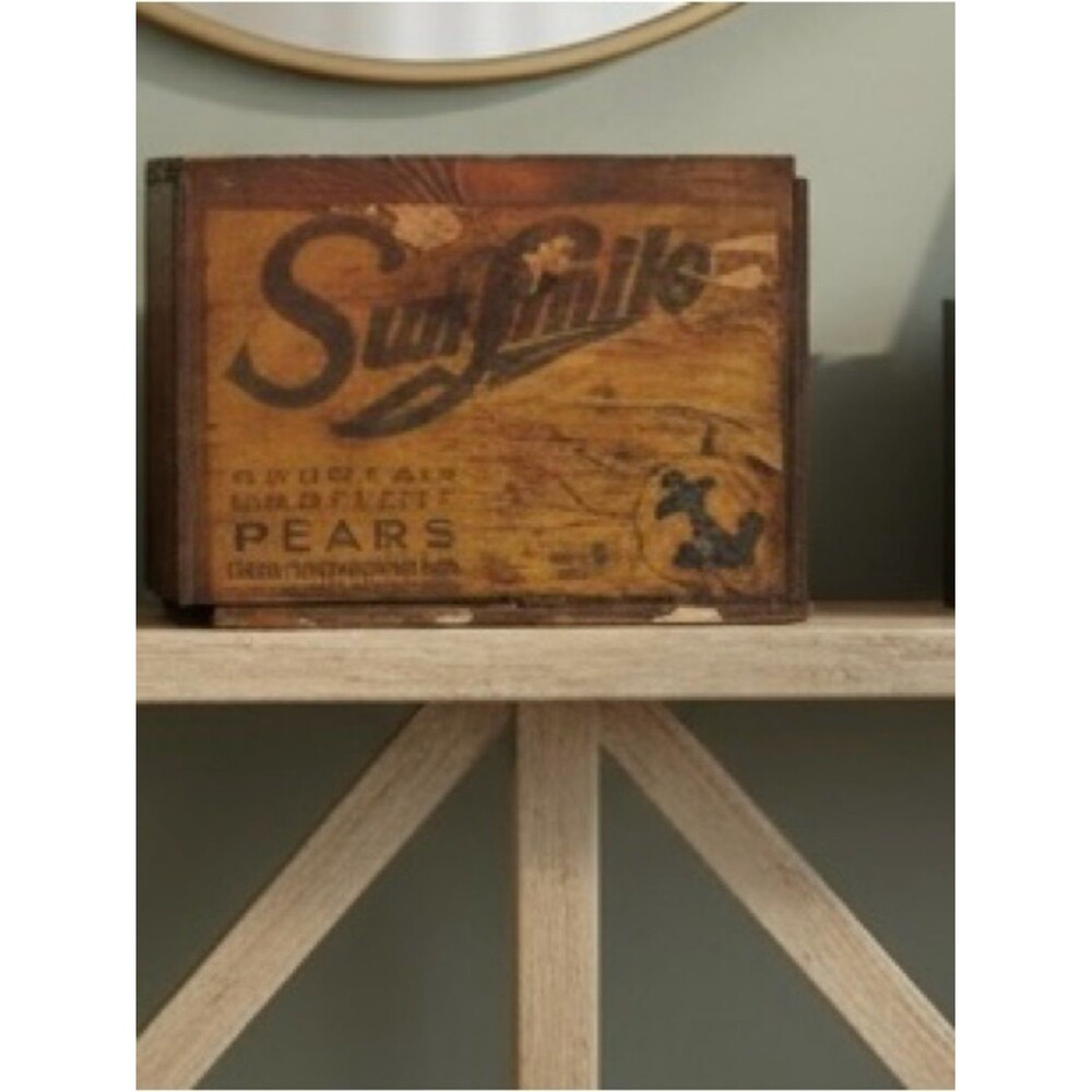 Vintage Wooden Crate Sign - shabby chic/ coastal